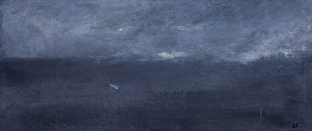 dipinto Piove sul mare